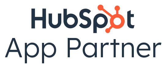 HubSpot App Partner logo with stylized orange network icon