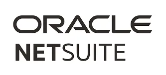 Oracle NetSuite logo with the word 'Oracle' above 'NetSuite' in black text.